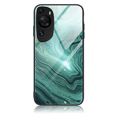 Coque Contour Silicone et Vitre Motif Fantaisie Miroir Etui Housse JM3 pour Huawei P60 Art Vert