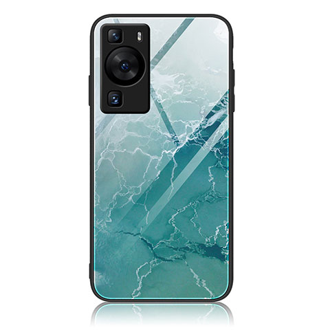 Coque Contour Silicone et Vitre Motif Fantaisie Miroir Etui Housse JM3 pour Huawei P60 Pro Cyan