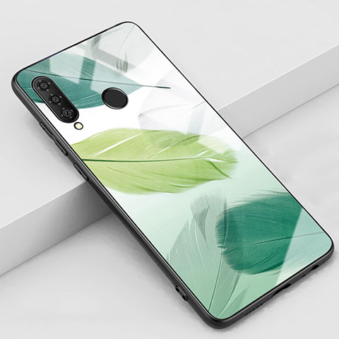 Coque Contour Silicone et Vitre Motif Fantaisie Miroir Etui Housse K02 pour Huawei Nova 4e Vert