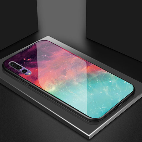 Coque Contour Silicone et Vitre Motif Fantaisie Miroir Etui Housse K04 pour Huawei P20 Pro Mixte