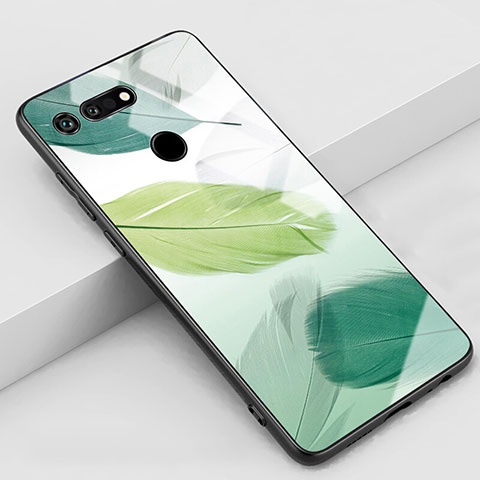 Coque Contour Silicone et Vitre Motif Fantaisie Miroir Etui Housse K05 pour Huawei Honor View 20 Vert