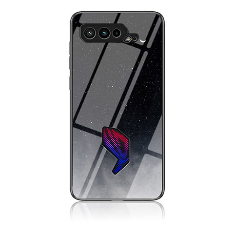 Coque Contour Silicone et Vitre Motif Fantaisie Miroir Etui Housse LS1 pour Asus ROG Phone 5 Pro Gris