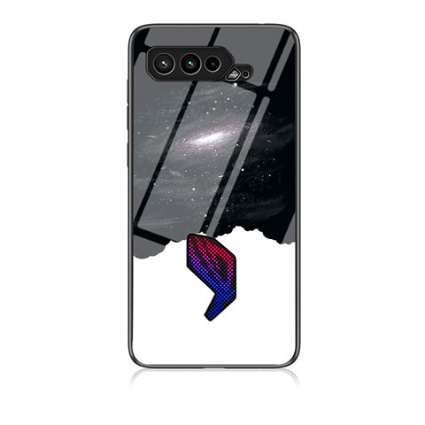 Coque Contour Silicone et Vitre Motif Fantaisie Miroir Etui Housse LS1 pour Asus ROG Phone 5 ZS673KS Noir