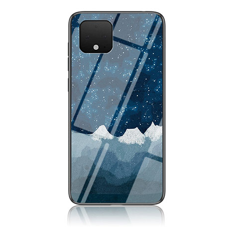 Coque Contour Silicone et Vitre Motif Fantaisie Miroir Etui Housse LS1 pour Google Pixel 4 Bleu