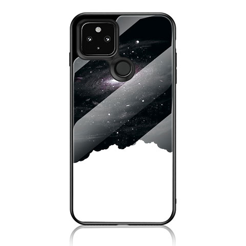 Coque Contour Silicone et Vitre Motif Fantaisie Miroir Etui Housse LS1 pour Google Pixel 5 Noir