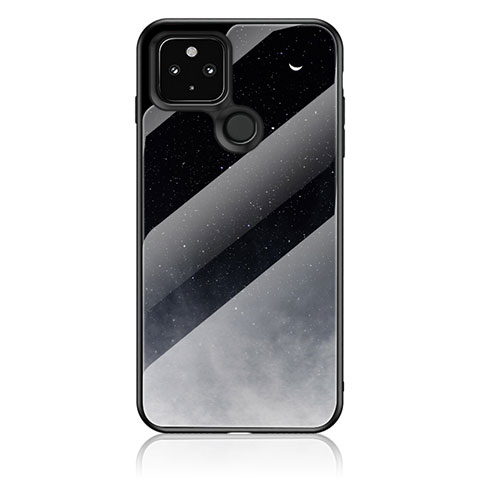 Coque Contour Silicone et Vitre Motif Fantaisie Miroir Etui Housse LS1 pour Google Pixel 5 XL 5G Gris