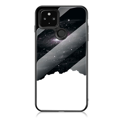 Coque Contour Silicone et Vitre Motif Fantaisie Miroir Etui Housse LS1 pour Google Pixel 5 XL 5G Noir