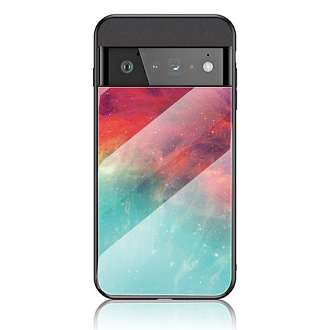 Coque Contour Silicone et Vitre Motif Fantaisie Miroir Etui Housse LS1 pour Google Pixel 6 Pro 5G Rouge