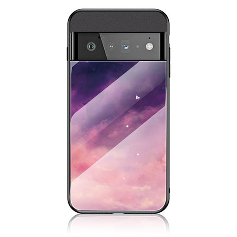 Coque Contour Silicone et Vitre Motif Fantaisie Miroir Etui Housse LS1 pour Google Pixel 6 Pro 5G Violet