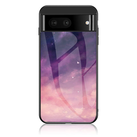 Coque Contour Silicone et Vitre Motif Fantaisie Miroir Etui Housse LS1 pour Google Pixel 7 5G Violet