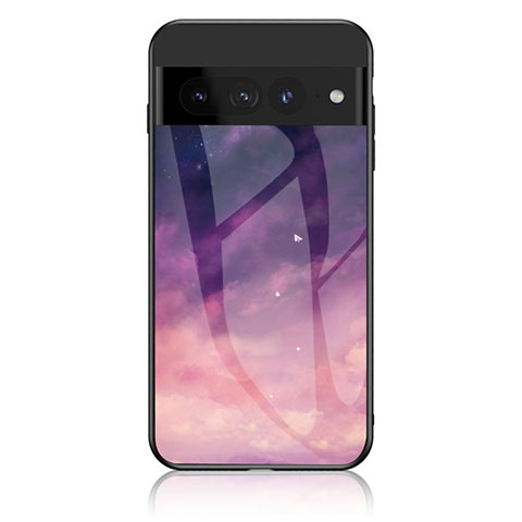 Coque Contour Silicone et Vitre Motif Fantaisie Miroir Etui Housse LS1 pour Google Pixel 7 Pro 5G Violet