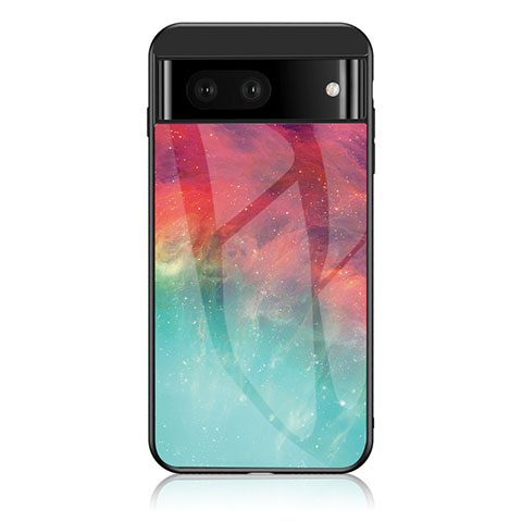 Coque Contour Silicone et Vitre Motif Fantaisie Miroir Etui Housse LS1 pour Google Pixel 7a 5G Rouge