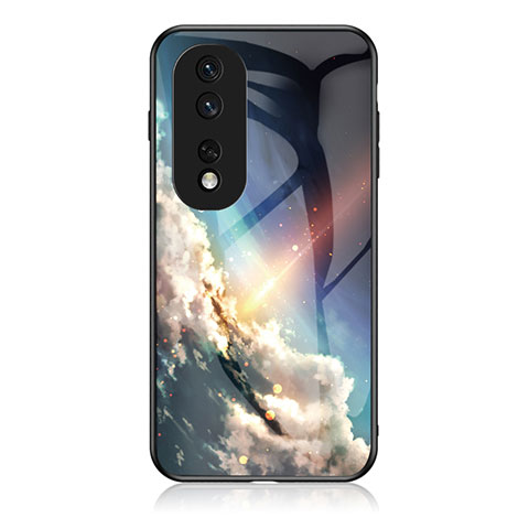 Coque Contour Silicone et Vitre Motif Fantaisie Miroir Etui Housse LS1 pour Huawei Honor 80 Pro Flat 5G Mixte