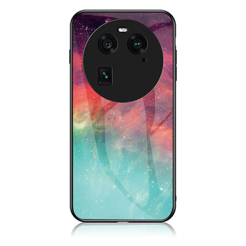 Coque Contour Silicone et Vitre Motif Fantaisie Miroir Etui Housse LS1 pour Oppo Find X6 Pro 5G Rouge