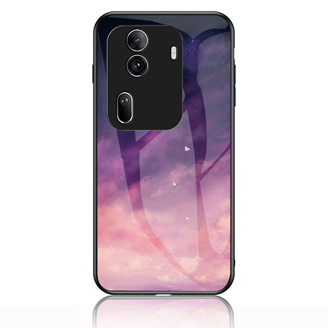 Coque Contour Silicone et Vitre Motif Fantaisie Miroir Etui Housse LS1 pour Oppo Reno11 Pro 5G Violet