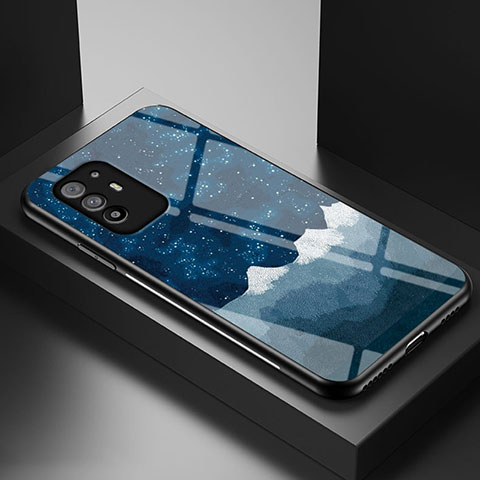 Coque Contour Silicone et Vitre Motif Fantaisie Miroir Etui Housse LS1 pour Oppo Reno5 Z 5G Bleu