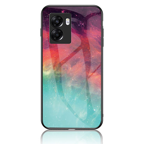 Coque Contour Silicone et Vitre Motif Fantaisie Miroir Etui Housse LS1 pour Realme Q5i 5G Rouge