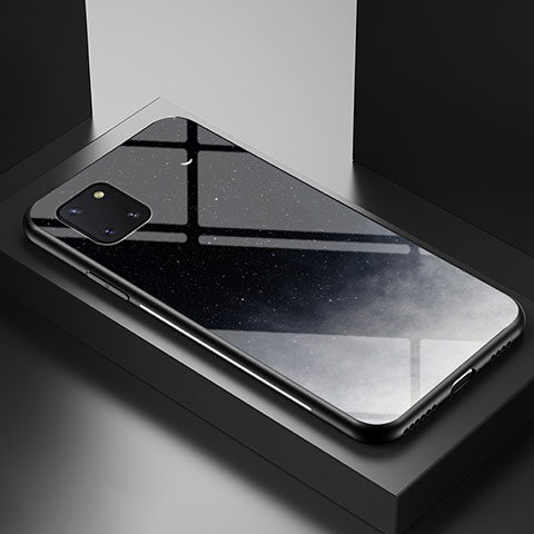 Coque Contour Silicone et Vitre Motif Fantaisie Miroir Etui Housse LS1 pour Samsung Galaxy Note 10 Lite Gris