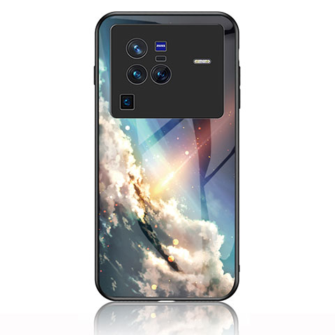 Coque Contour Silicone et Vitre Motif Fantaisie Miroir Etui Housse LS1 pour Vivo X80 Pro 5G Mixte