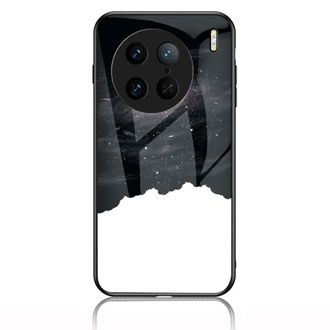 Coque Contour Silicone et Vitre Motif Fantaisie Miroir Etui Housse LS1 pour Vivo X90 5G Noir