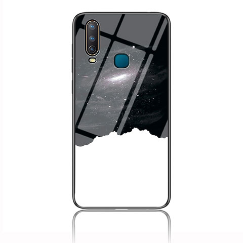 Coque Contour Silicone et Vitre Motif Fantaisie Miroir Etui Housse LS1 pour Vivo Y11 Noir