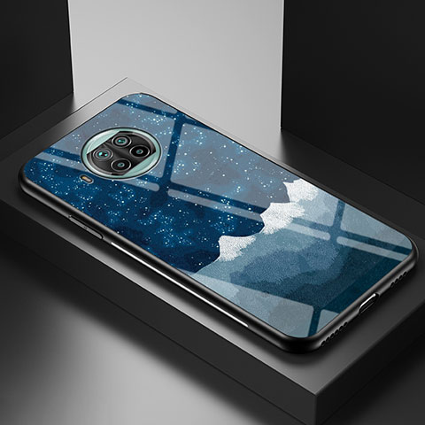 Coque Contour Silicone et Vitre Motif Fantaisie Miroir Etui Housse LS1 pour Xiaomi Mi 10i 5G Bleu