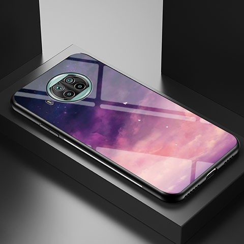 Coque Contour Silicone et Vitre Motif Fantaisie Miroir Etui Housse LS1 pour Xiaomi Mi 10i 5G Violet