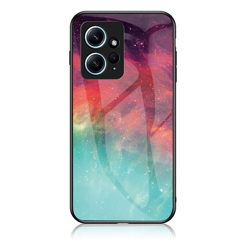 Coque Contour Silicone et Vitre Motif Fantaisie Miroir Etui Housse LS1 pour Xiaomi Redmi Note 12 4G Rouge