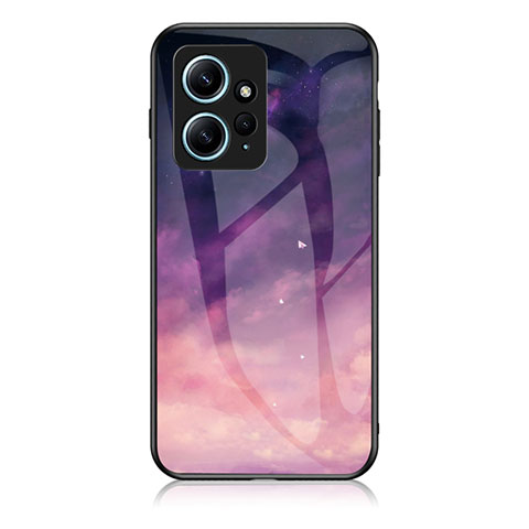 Coque Contour Silicone et Vitre Motif Fantaisie Miroir Etui Housse LS1 pour Xiaomi Redmi Note 12 4G Violet