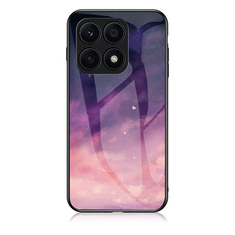 Coque Contour Silicone et Vitre Motif Fantaisie Miroir Etui Housse LS2 pour Huawei Honor 70 Lite 5G Violet