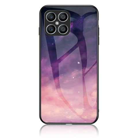 Coque Contour Silicone et Vitre Motif Fantaisie Miroir Etui Housse LS2 pour Huawei Honor X8 4G Violet