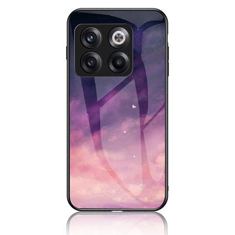 Coque Contour Silicone et Vitre Motif Fantaisie Miroir Etui Housse LS2 pour OnePlus Ace Pro 5G Violet