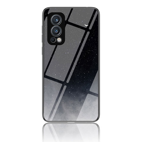 Coque Contour Silicone et Vitre Motif Fantaisie Miroir Etui Housse LS2 pour OnePlus Nord 2 5G Gris