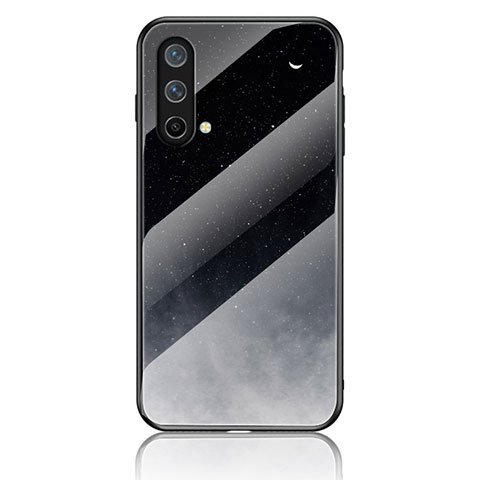 Coque Contour Silicone et Vitre Motif Fantaisie Miroir Etui Housse LS2 pour OnePlus Nord CE 5G Gris