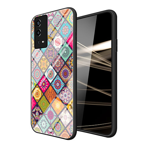 Coque Contour Silicone et Vitre Motif Fantaisie Miroir Etui Housse LS2 pour Oppo A55 4G Mixte