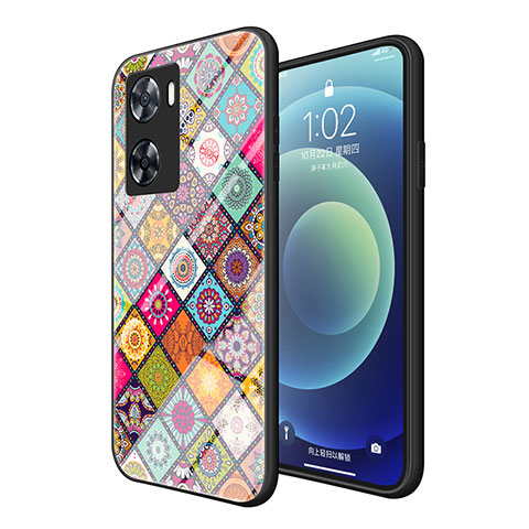 Coque Contour Silicone et Vitre Motif Fantaisie Miroir Etui Housse LS2 pour Oppo A77s Mixte