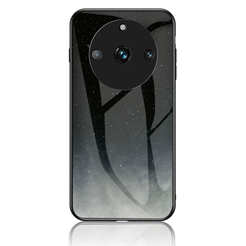 Coque Contour Silicone et Vitre Motif Fantaisie Miroir Etui Housse LS2 pour Realme 11 Pro+ Plus 5G Gris