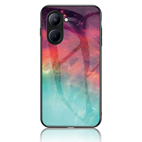 Coque Contour Silicone et Vitre Motif Fantaisie Miroir Etui Housse LS2 pour Realme C33 (2023) Rouge