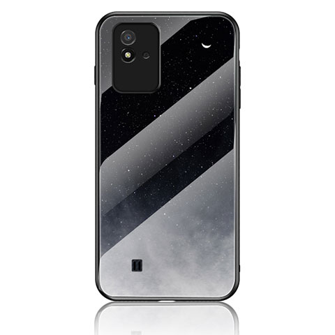 Coque Contour Silicone et Vitre Motif Fantaisie Miroir Etui Housse LS2 pour Realme Narzo 50i Gris