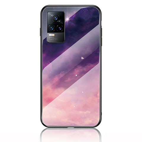 Coque Contour Silicone et Vitre Motif Fantaisie Miroir Etui Housse LS2 pour Vivo Y73 (2021) Violet