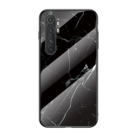 Coque Contour Silicone et Vitre Motif Fantaisie Miroir Etui Housse LS2 pour Xiaomi Mi Note 10 Lite Noir