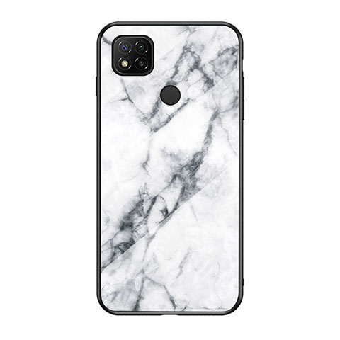 Coque Contour Silicone et Vitre Motif Fantaisie Miroir Etui Housse LS2 pour Xiaomi POCO C31 Blanc