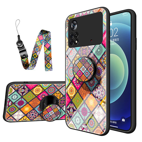 Coque Contour Silicone et Vitre Motif Fantaisie Miroir Etui Housse LS2 pour Xiaomi Poco X4 Pro 5G Colorful