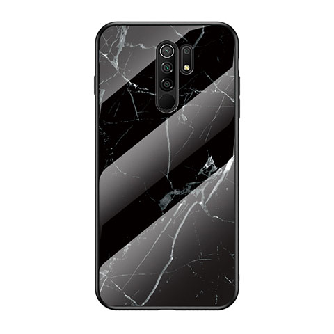 Coque Contour Silicone et Vitre Motif Fantaisie Miroir Etui Housse LS2 pour Xiaomi Redmi 9 Noir