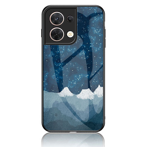 Coque Contour Silicone et Vitre Motif Fantaisie Miroir Etui Housse LS2 pour Xiaomi Redmi Note 13 Pro 5G Bleu