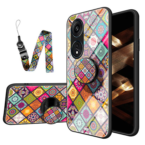 Coque Contour Silicone et Vitre Motif Fantaisie Miroir Etui Housse LS3 pour Huawei Honor X5 Plus Colorful