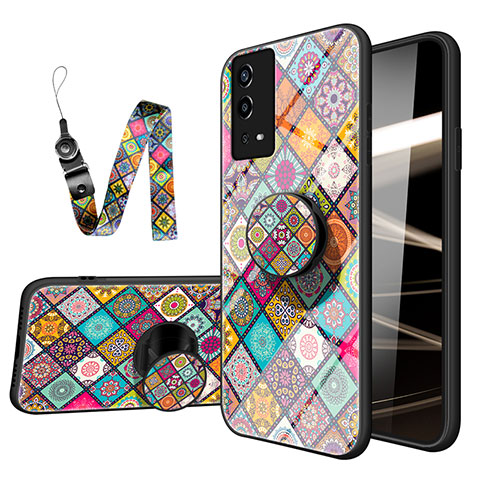 Coque Contour Silicone et Vitre Motif Fantaisie Miroir Etui Housse LS3 pour Oppo A55 4G Mixte