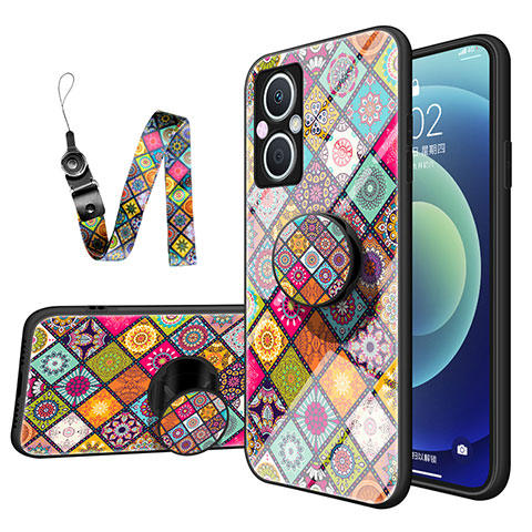 Coque Contour Silicone et Vitre Motif Fantaisie Miroir Etui Housse LS3 pour Oppo A96 5G Mixte