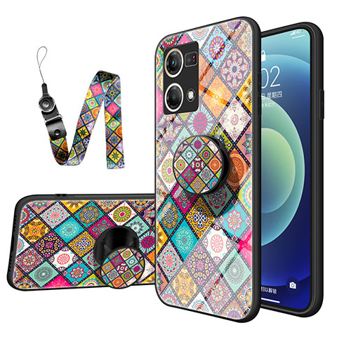 Coque Contour Silicone et Vitre Motif Fantaisie Miroir Etui Housse LS3 pour Oppo F21 Pro 4G Mixte