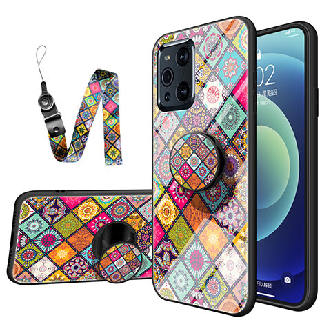 Coque Contour Silicone et Vitre Motif Fantaisie Miroir Etui Housse LS3 pour Oppo Find X3 Pro 5G Mixte